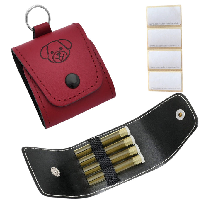 Set d'urgence avec gaufrage, 4 verres et étiquettes