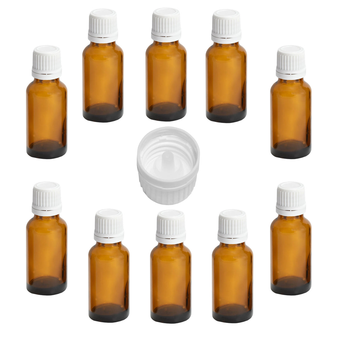 20ml Apothekerflaschen mit Tropfer, Schrauber, Pipetten, Vereinzler