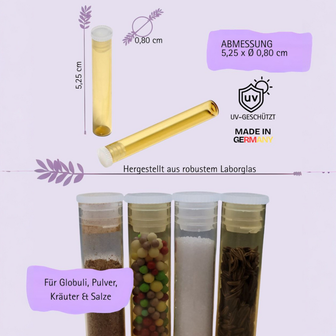 flat-bottomed glasses 50mm x ø 10mm