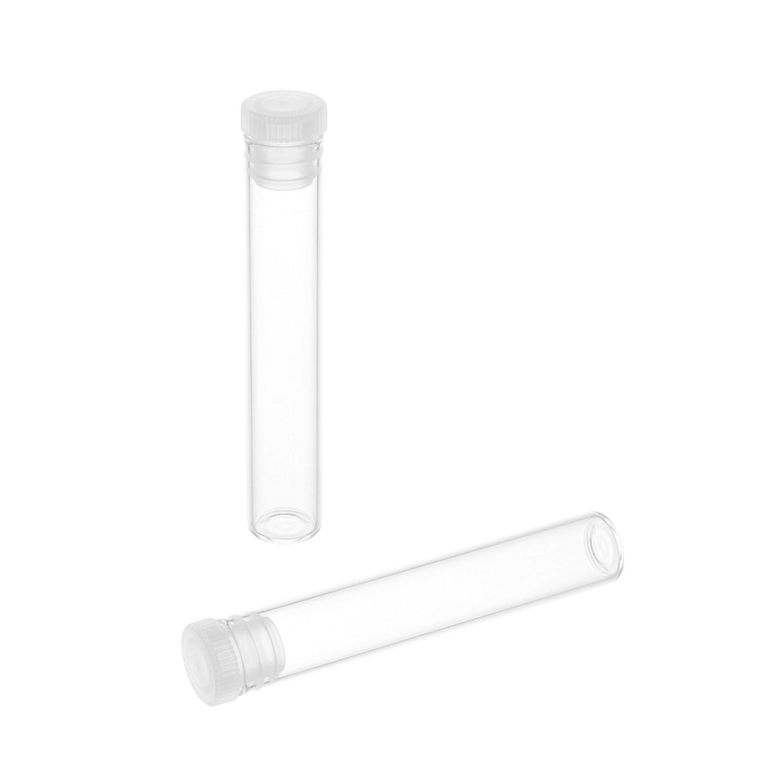 Globuligläser Flachbodengläser 52,5mm x ø 8mm Klarglas und Braunglas