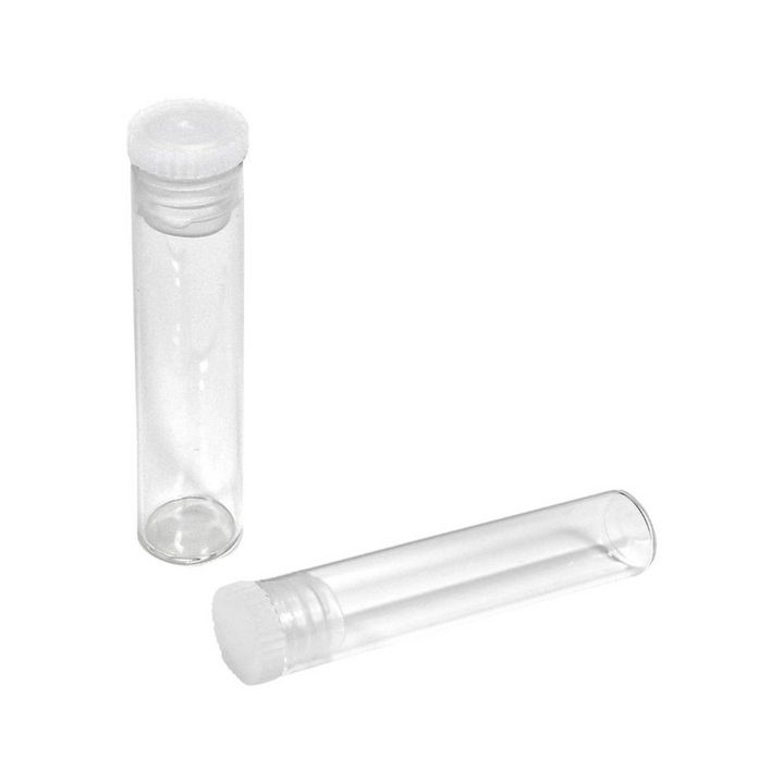 Flachbodengläser 50mm x ø 10mm AR-Klarglas und Illax-Braunglas