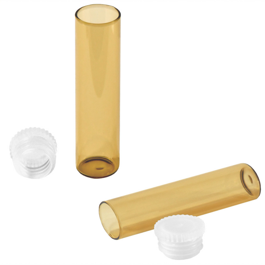 Flachbodengläser 50mm x ø 12mm AR-Klarglas und Illax-Braunglas