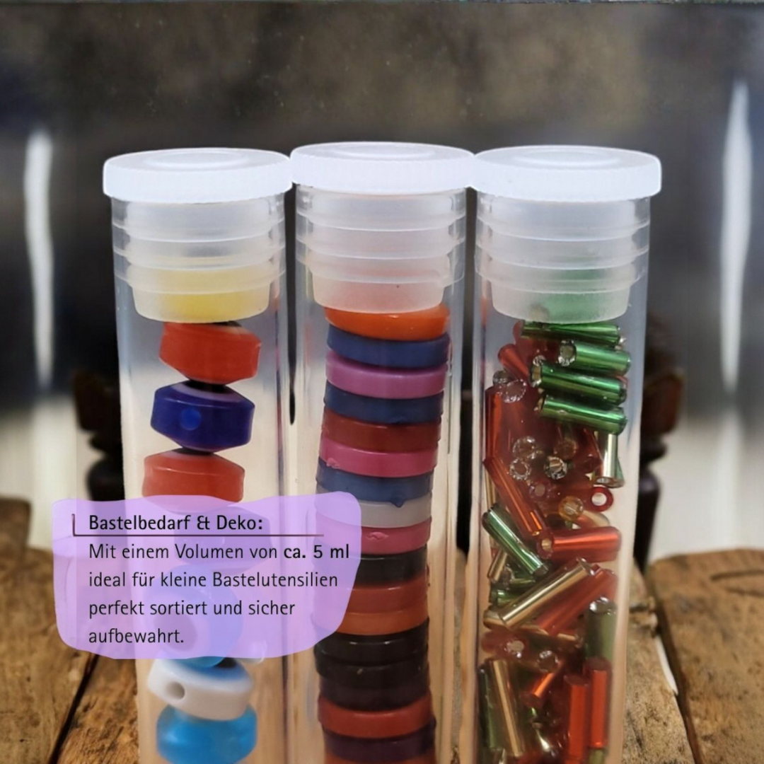 Flachbodengläser 50mm x ø 12mm AR-Klarglas und Illax-Braunglas