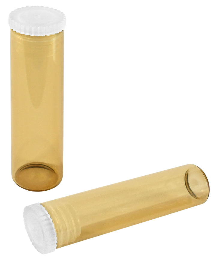 Flachbodengläser 50mm x ø 14mm AR-Klarglas und Illax-Braunglas