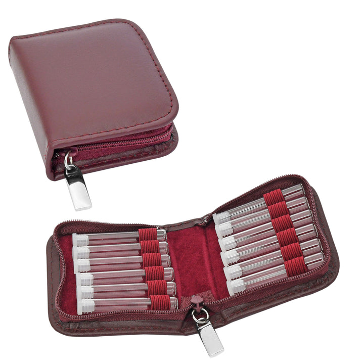 Classic Globuli Cases with 10 - 468 Globule Bottles Leather, many colors
