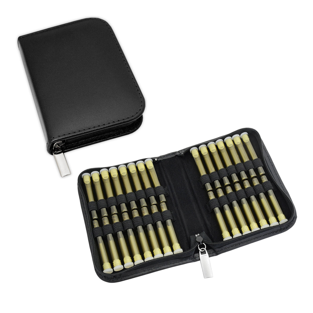 Classic Globuli Cases with 10 - 468 Globule Bottles Leather, many colors