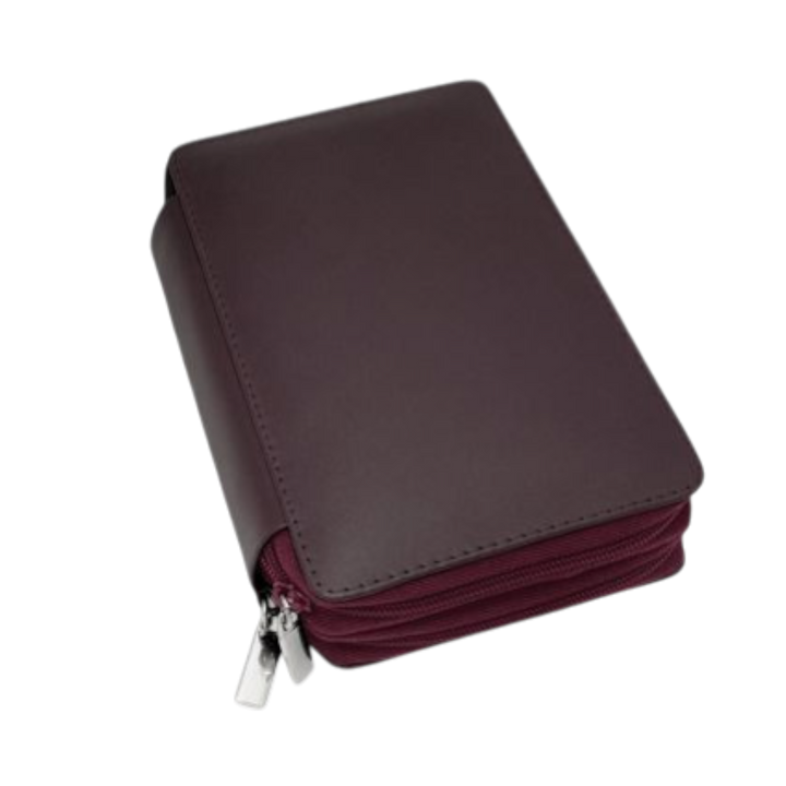 136er Taschenapotheke MIT Gläsern, Leder bordeaux, schwarz, natur, blau, grün