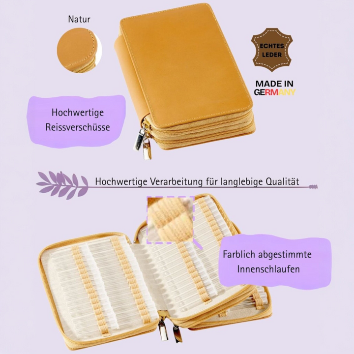 136er Taschenapotheke MIT Gläsern, Leder bordeaux, schwarz, natur, blau, grün