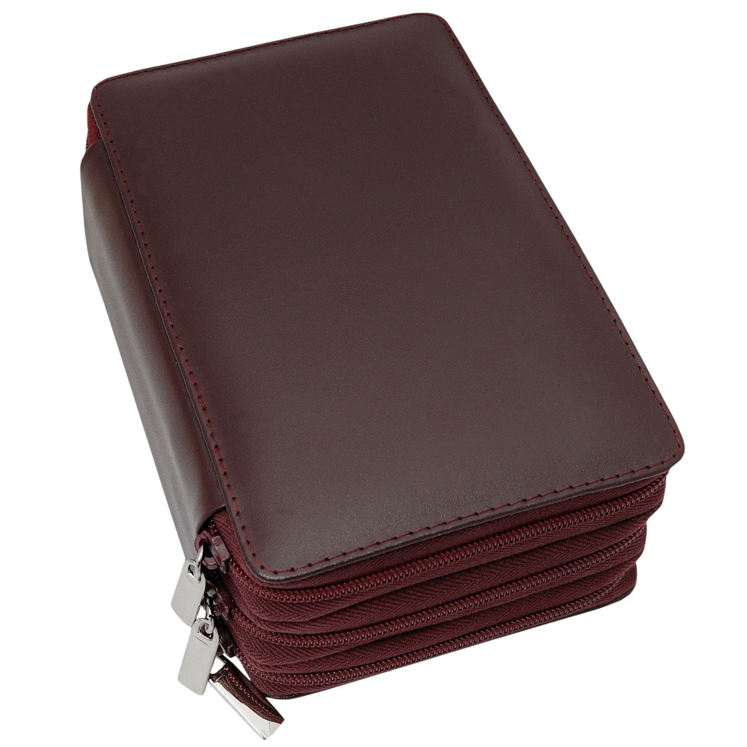 204er Taschenapotheke MIT Gläsern, Leder bordeaux, schwarz, natur, blau, grün