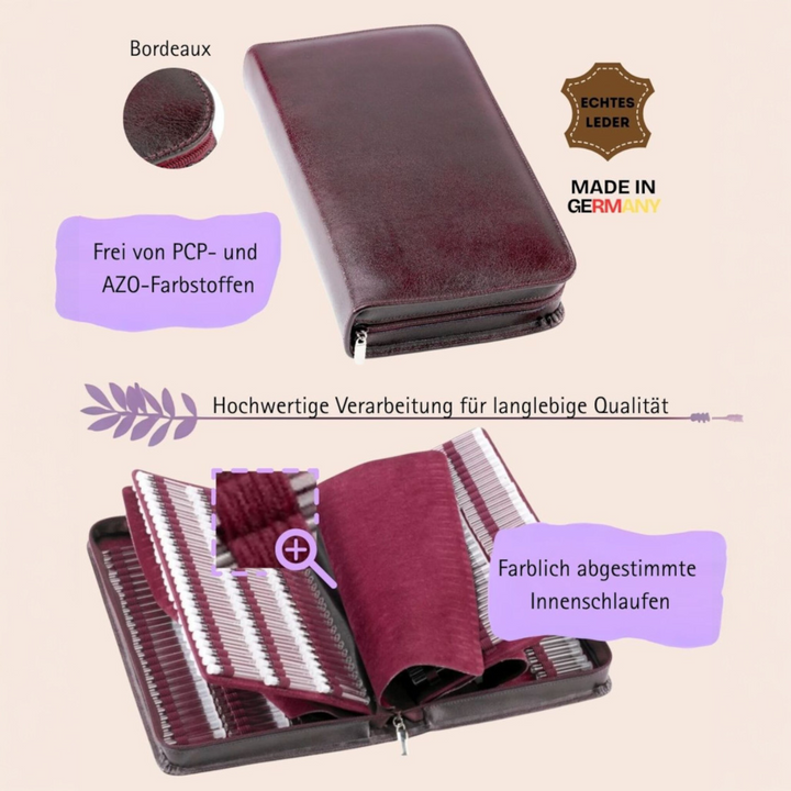 Classic Globuli Cases with 10 - 468 Globule Bottles Leather, many colors