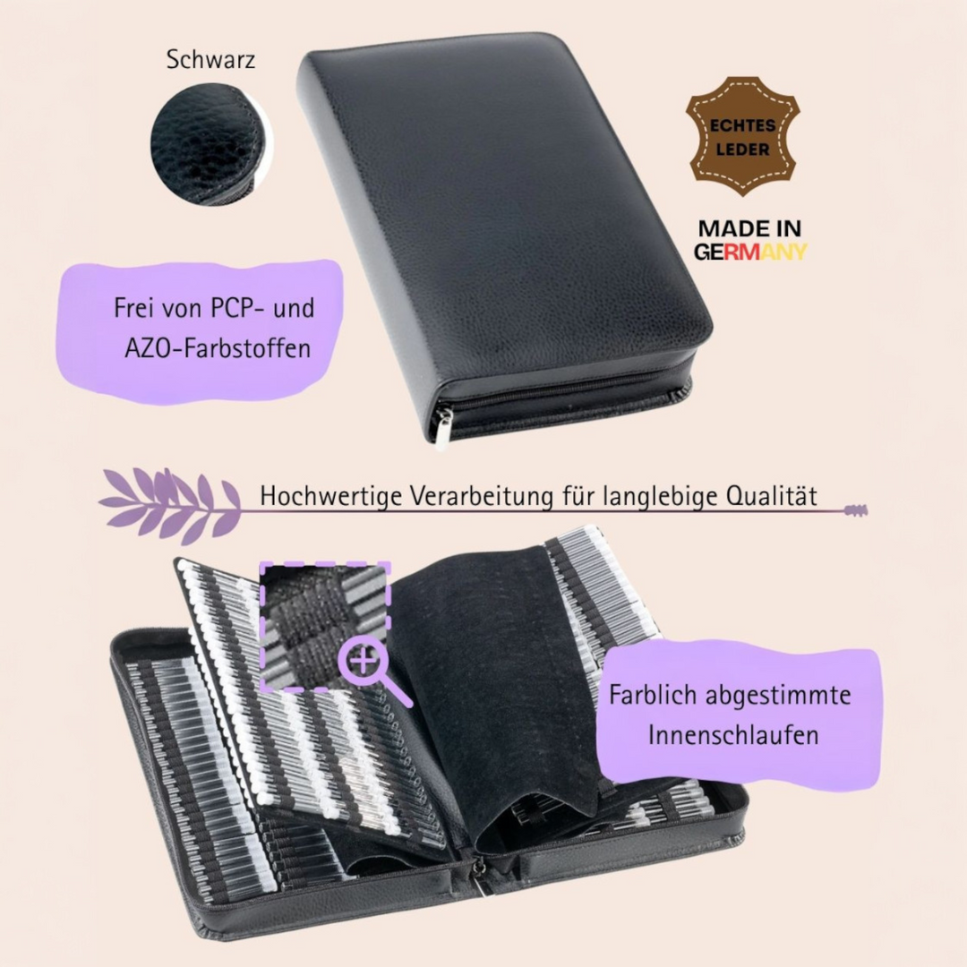 Classic Globuli Cases with 10 - 468 Globule Bottles Leather, many colors