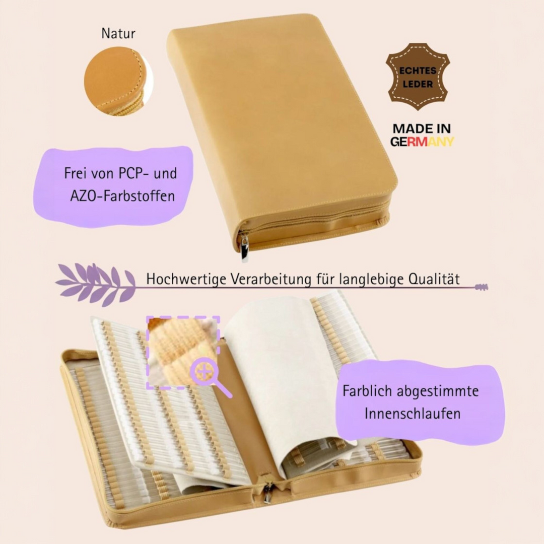 Classic Globuli Cases with 10 - 468 Globule Bottles Leather, many colors