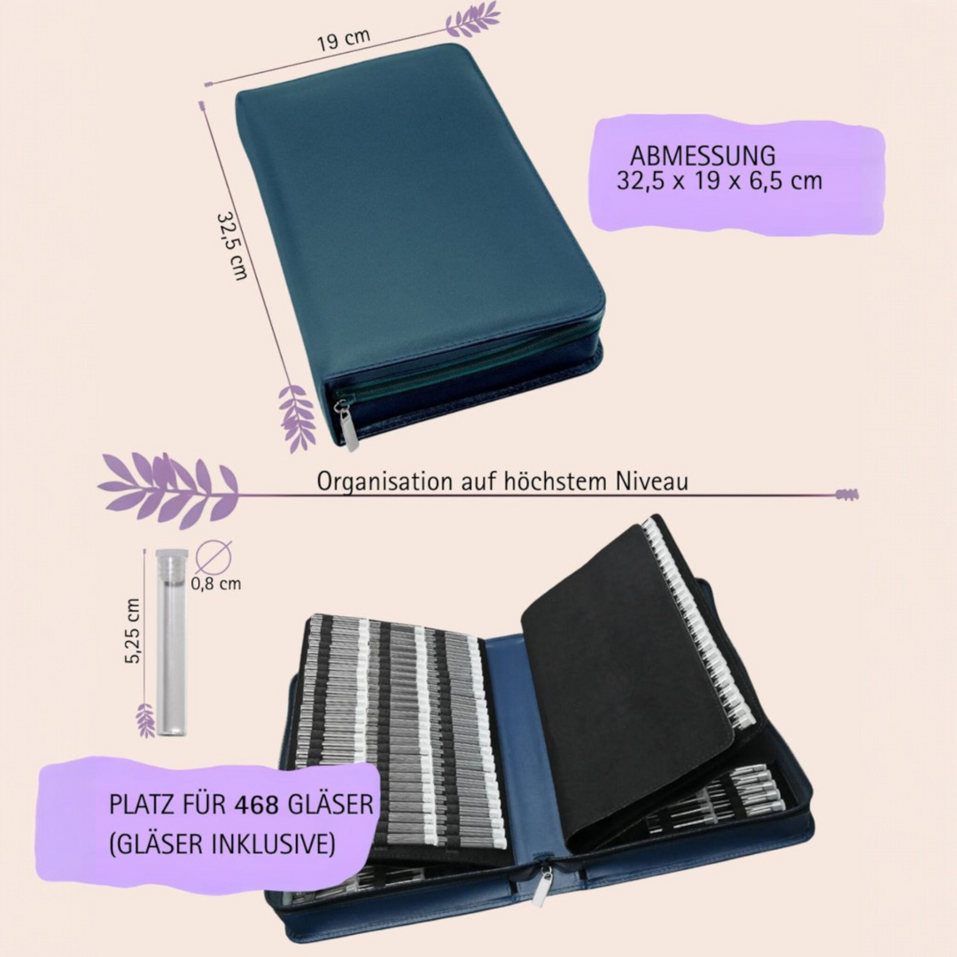 Classic Globuli Cases with 10 - 468 Globule Bottles Leather, many colors