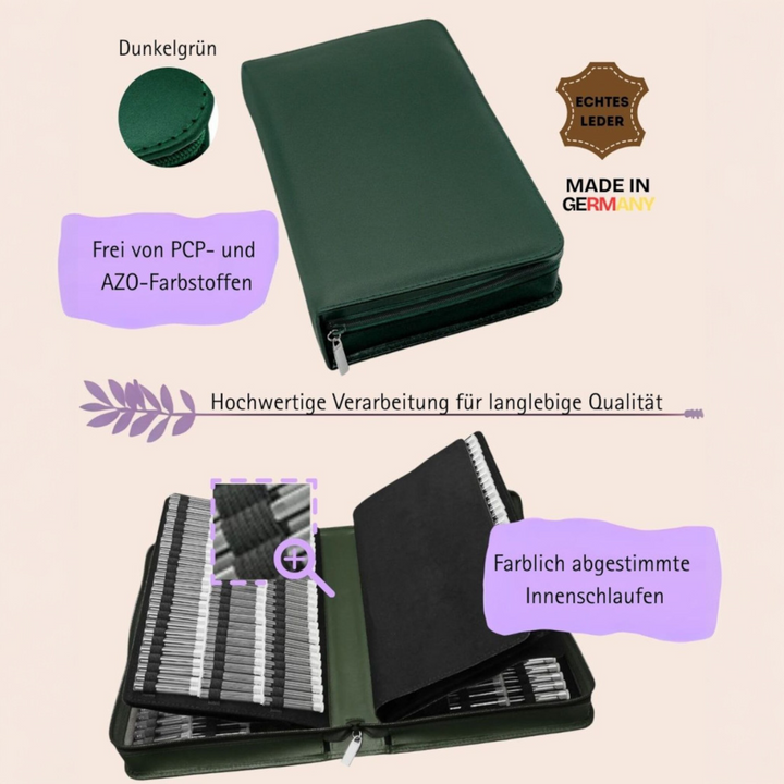 Classic Globuli Cases with 10 - 468 Globule Bottles Leather, many colors
