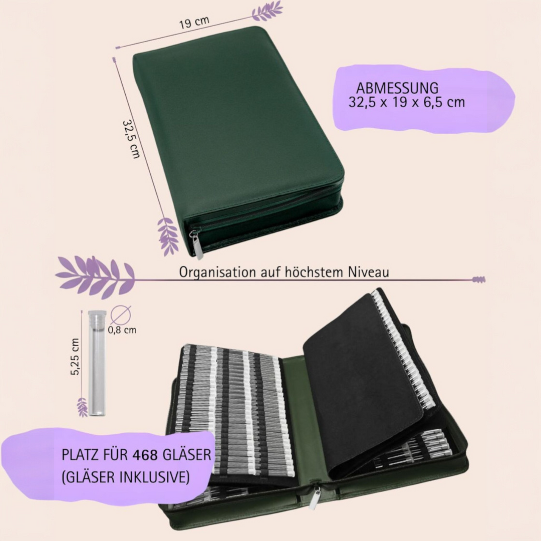 Classic Globuli Cases with 10 - 468 Globule Bottles Leather, many colors