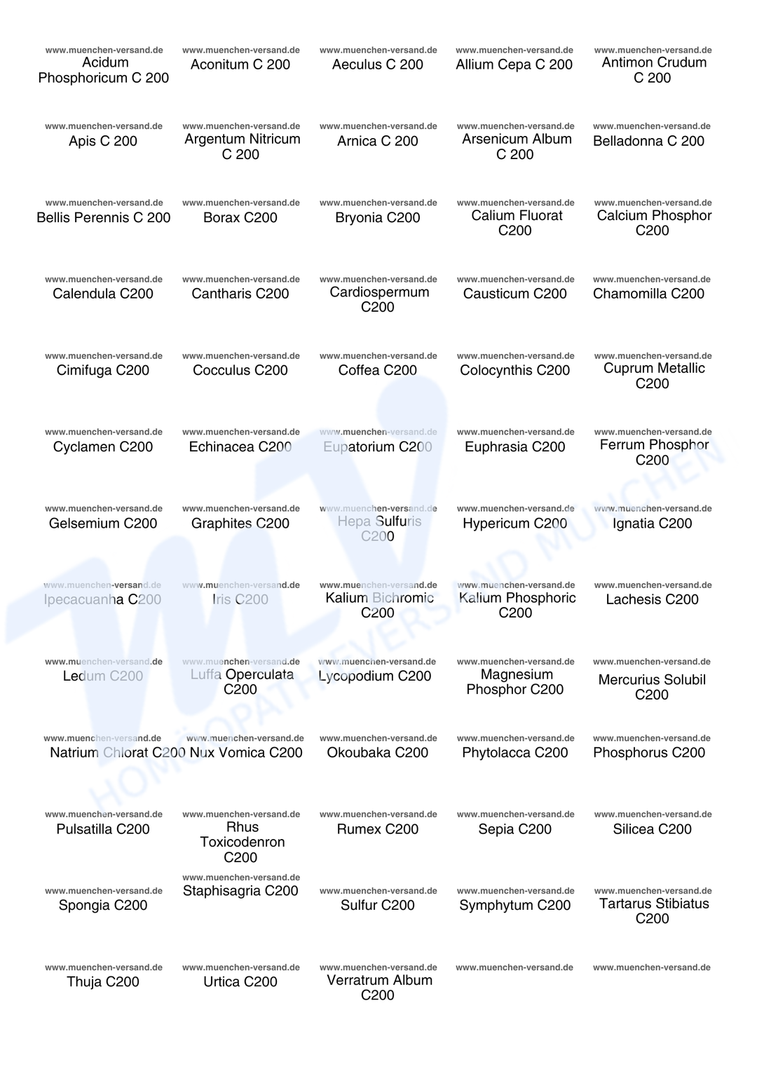 Universal Etiketten Globuli 65er Set