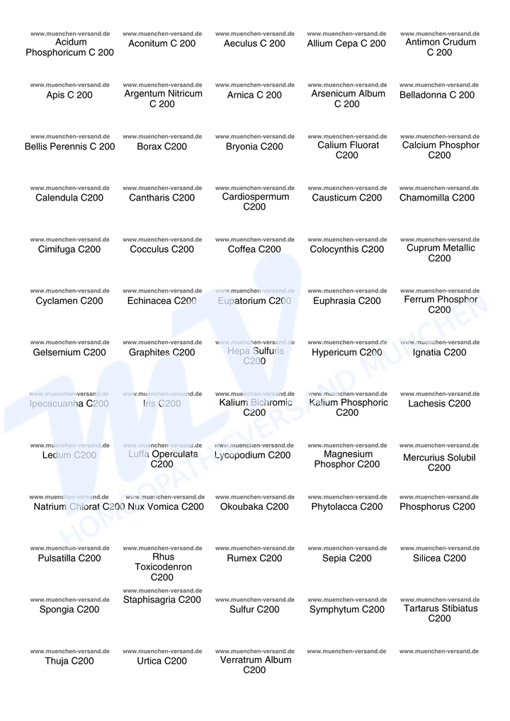Universal Etiketten Globuli 65er Set