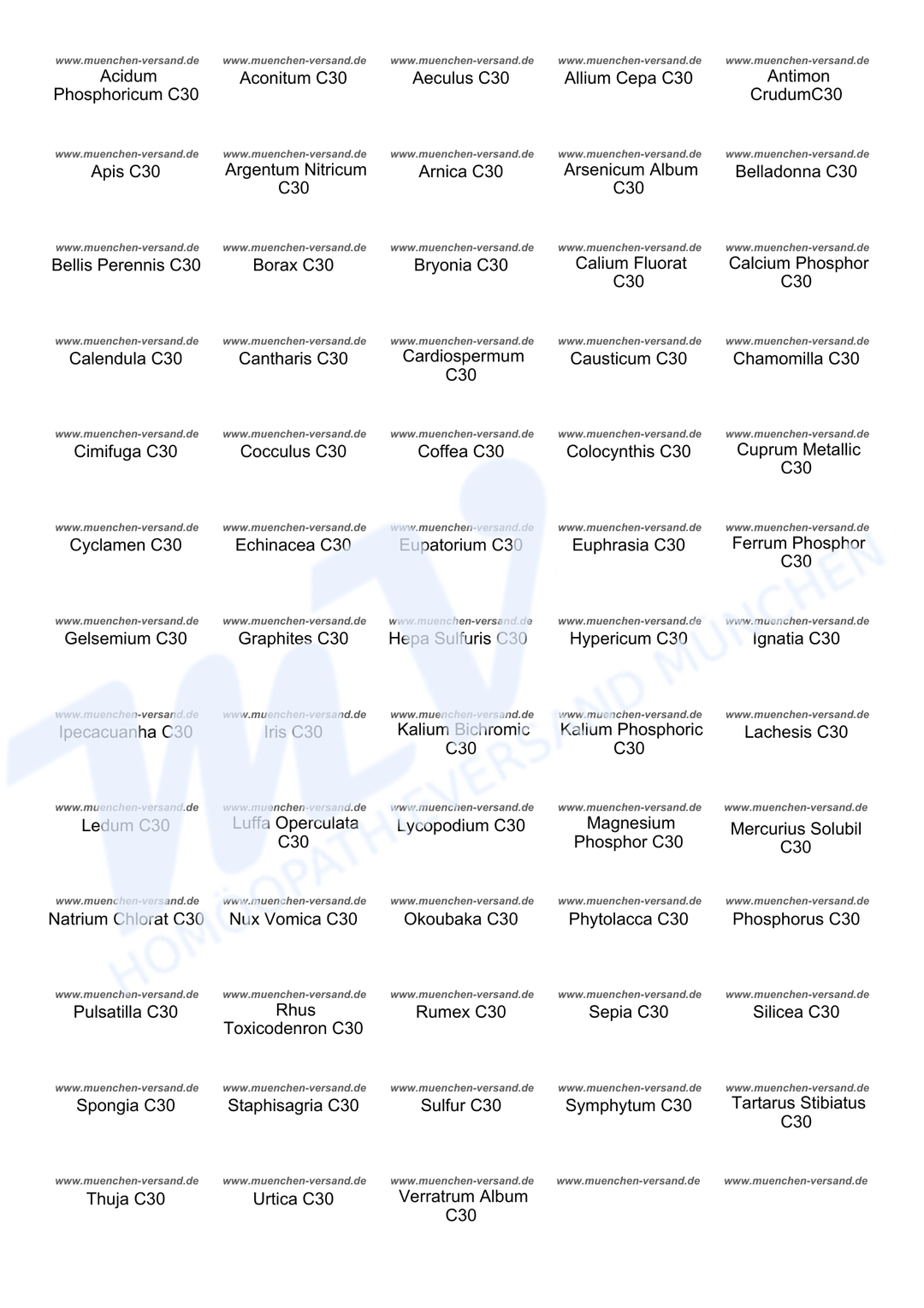 Universal Etiketten Globuli 65er Set