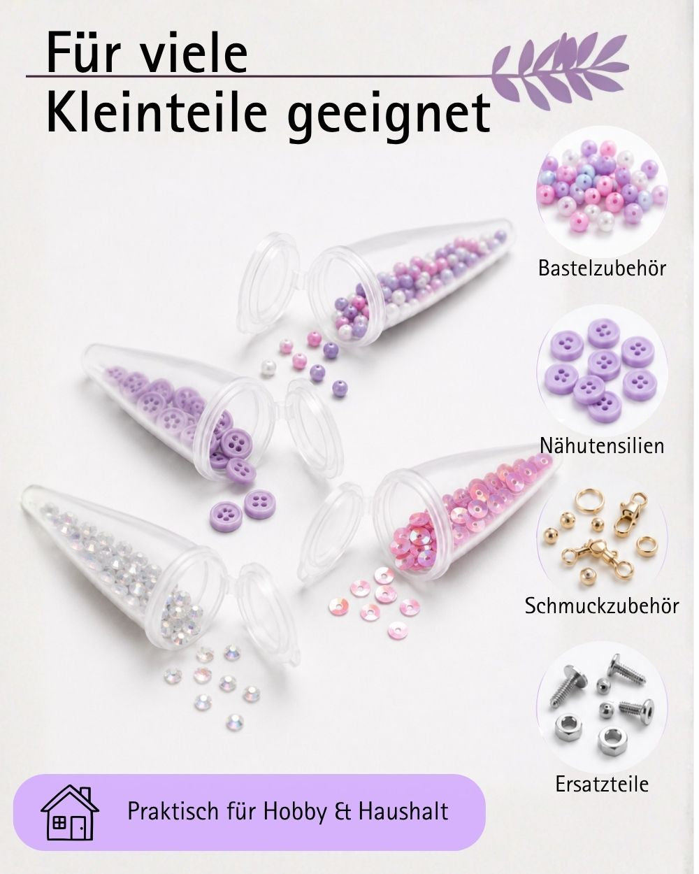 Kunststoffkegel, Globuli Caps, Zentrifugenröhrchen 1,5 g/ml