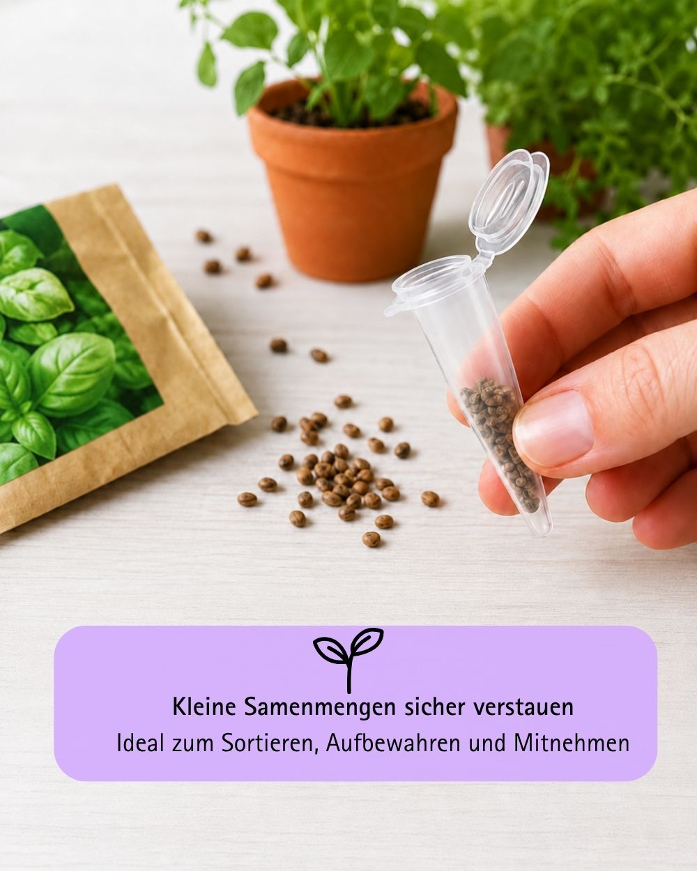 Kunststoffkegel, Globuli Caps, Zentrifugenröhrchen 1,5 g/ml