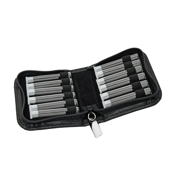 Classic Globuli Cases with 10 - 468 Globule Bottles Leather, many colors