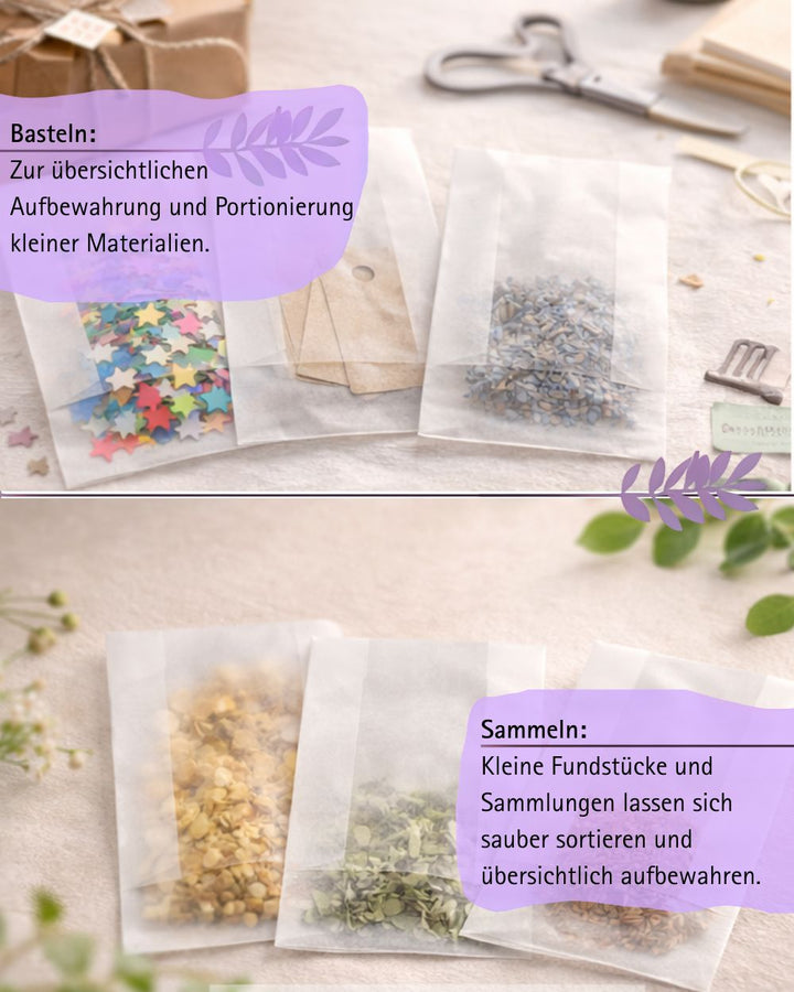 Pergamenttütchen 8,5 x 11,7 cm