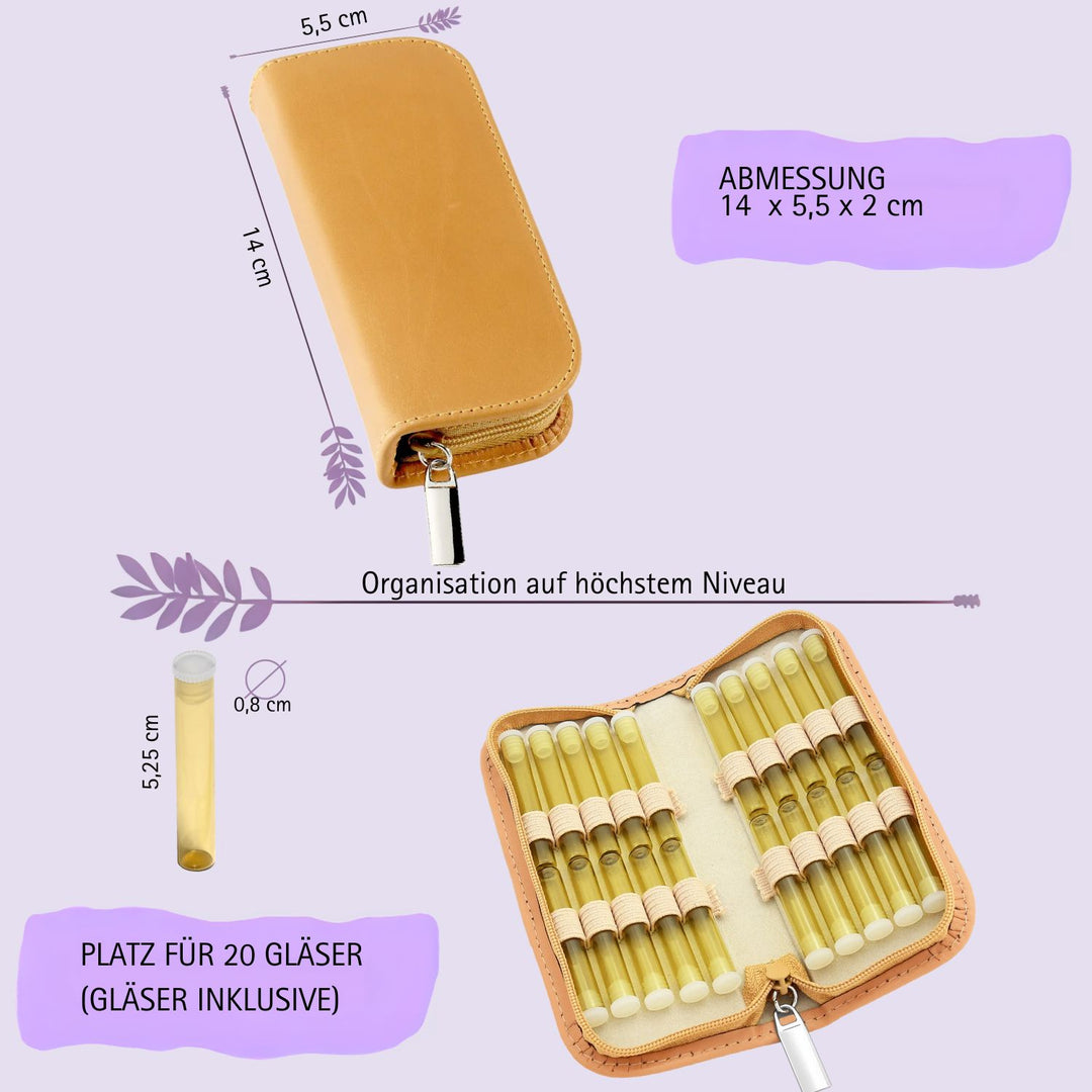 Classic Globuli Cases with 10 - 468 Globule Bottles Leather, many colors