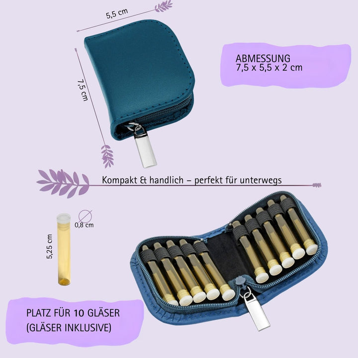 Classic Globuli Cases with 10 - 468 Globule Bottles Leather, many colors