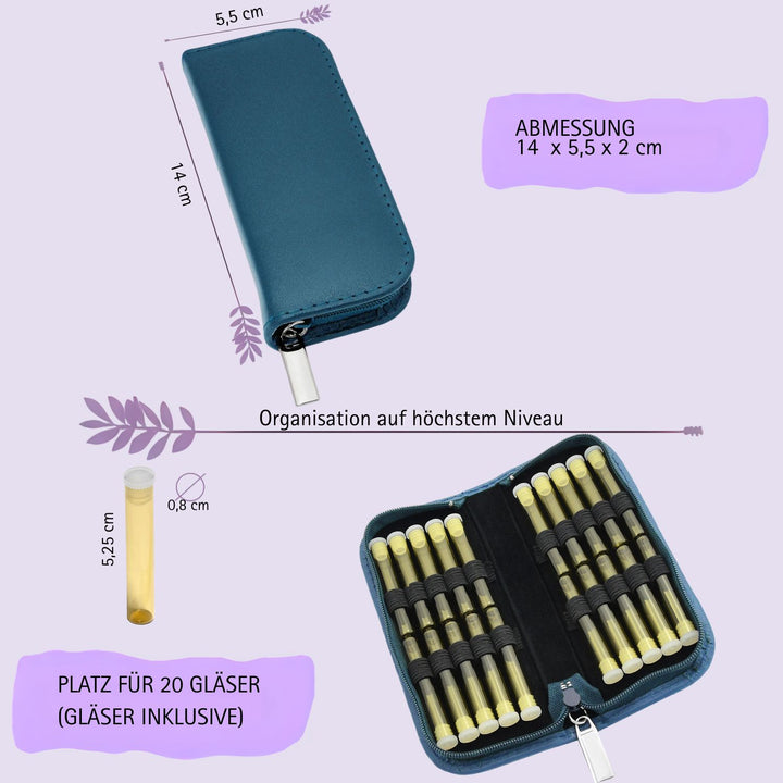 Classic Globuli Cases with 10 - 468 Globule Bottles Leather, many colors