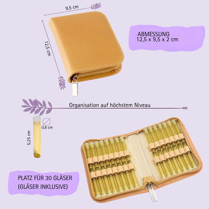 Classic Globuli Cases with 10 - 468 Globule Bottles Leather, many colors