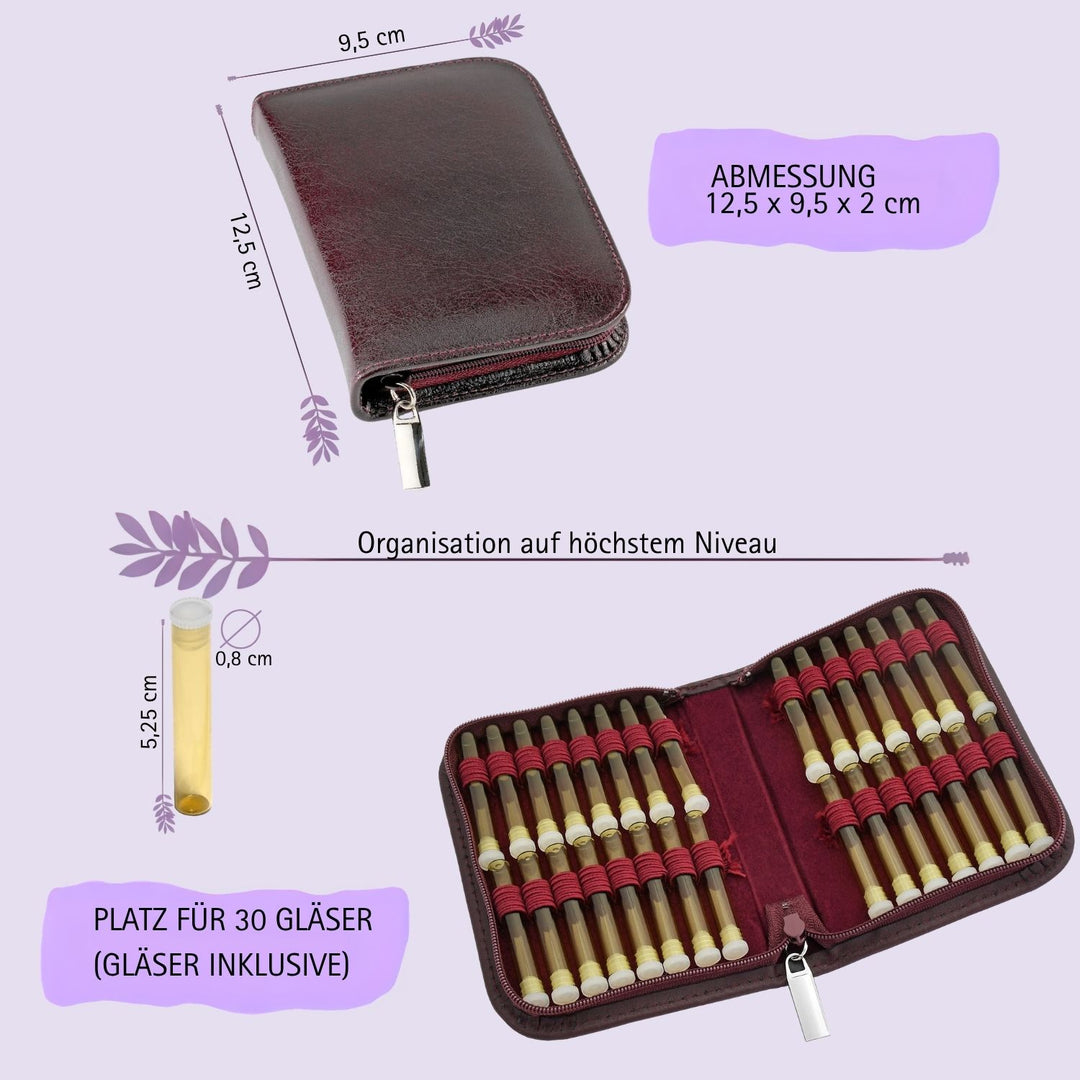 Classic Globuli Cases with 10 - 468 Globule Bottles Leather, many colors